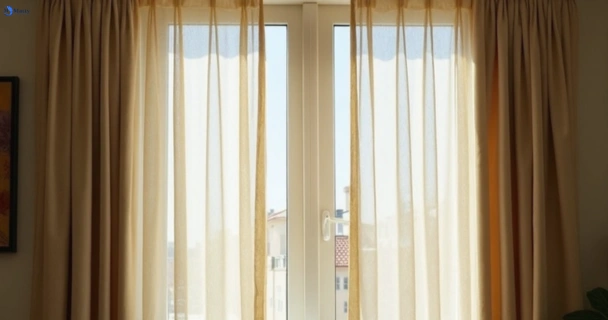 Dull dusty drapes in mount-macedon-vic before professional cleaning